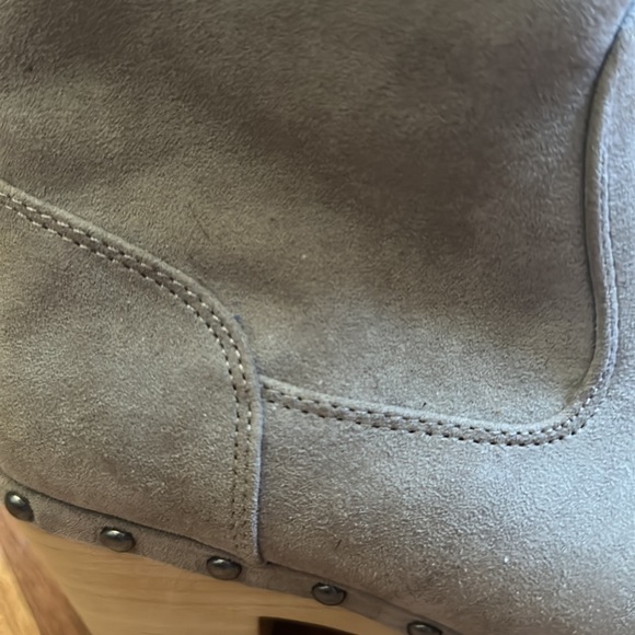 Light gray beautiful round toe fabric upper faux fur lining and faux fur sock - Picture 4 of 6